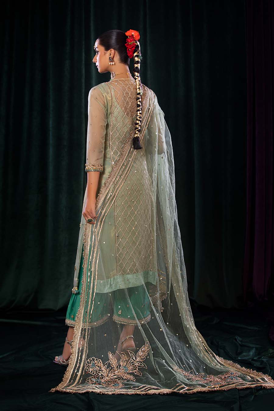 P-254 Green Readymade Khuda Ameer Creations 2024 - Image 7