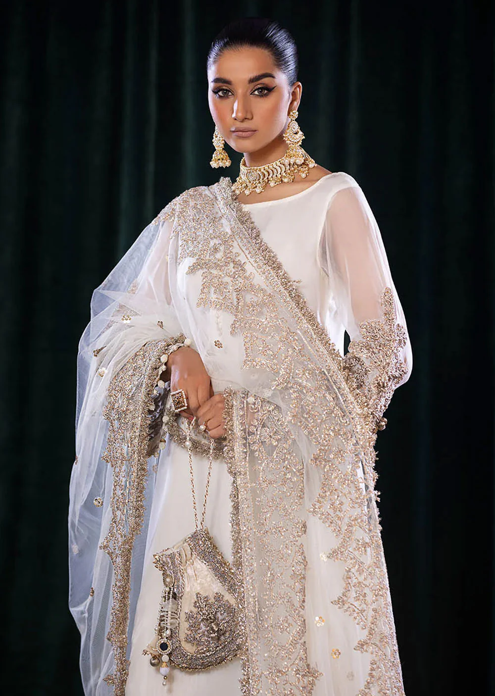 P-255- White - Readymade - Khuda Ameer Creations 2024 - Image 4