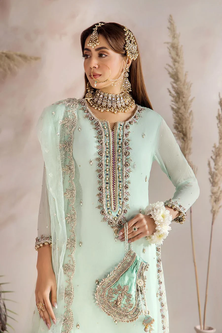 P-267 - Readymade - Mint - Khuda Ameer Outfit - Image 11