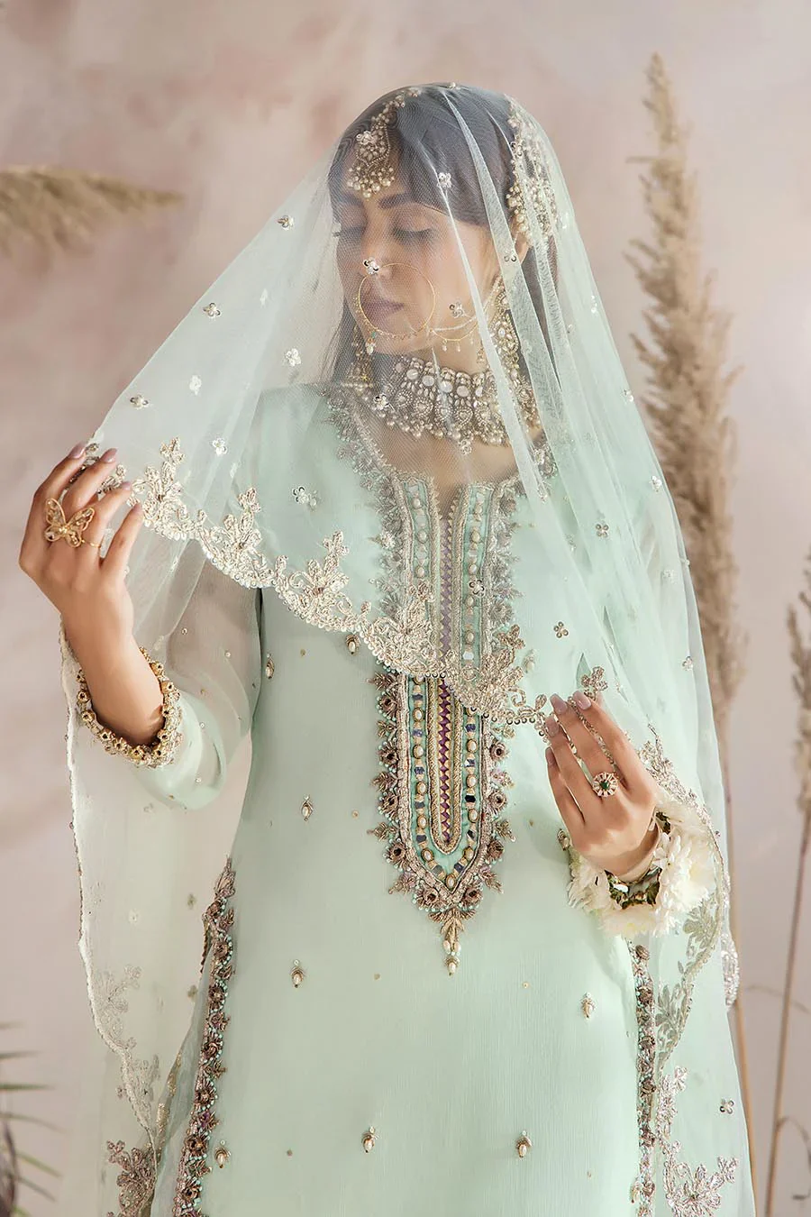 P-267 - Readymade - Mint - Khuda Ameer Outfit - Image 3