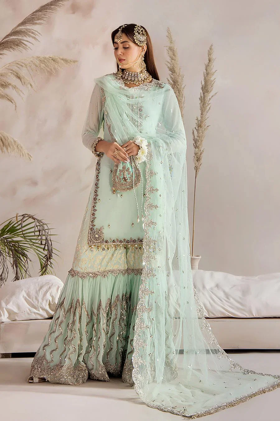 P-267 - Readymade - Mint - Khuda Ameer Outfit - Image 6