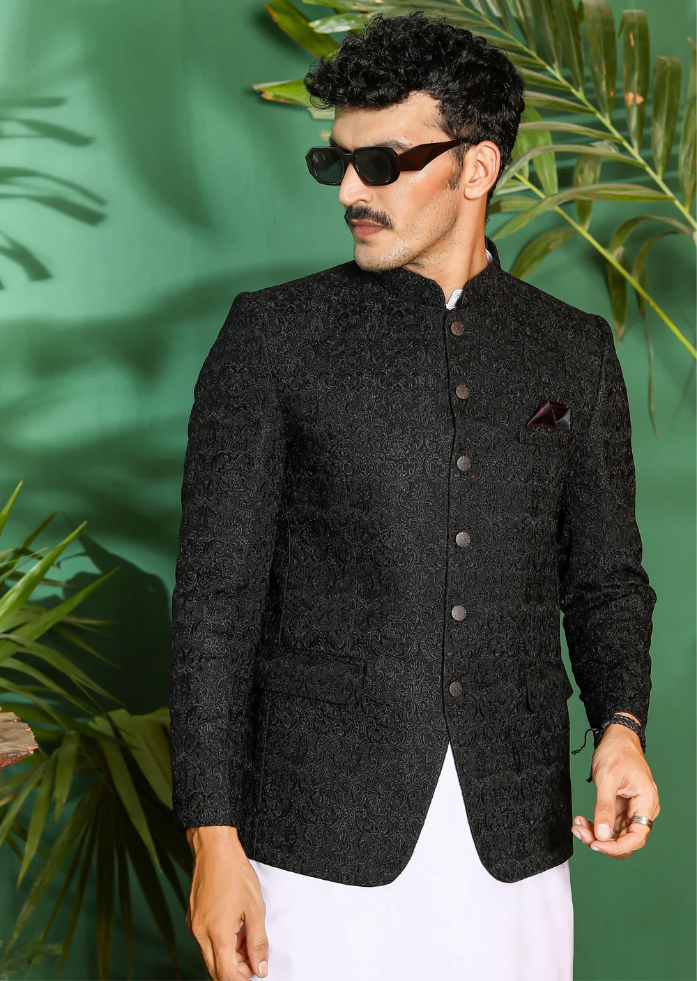 PC-2010 Mens Premium Black Prince Coat