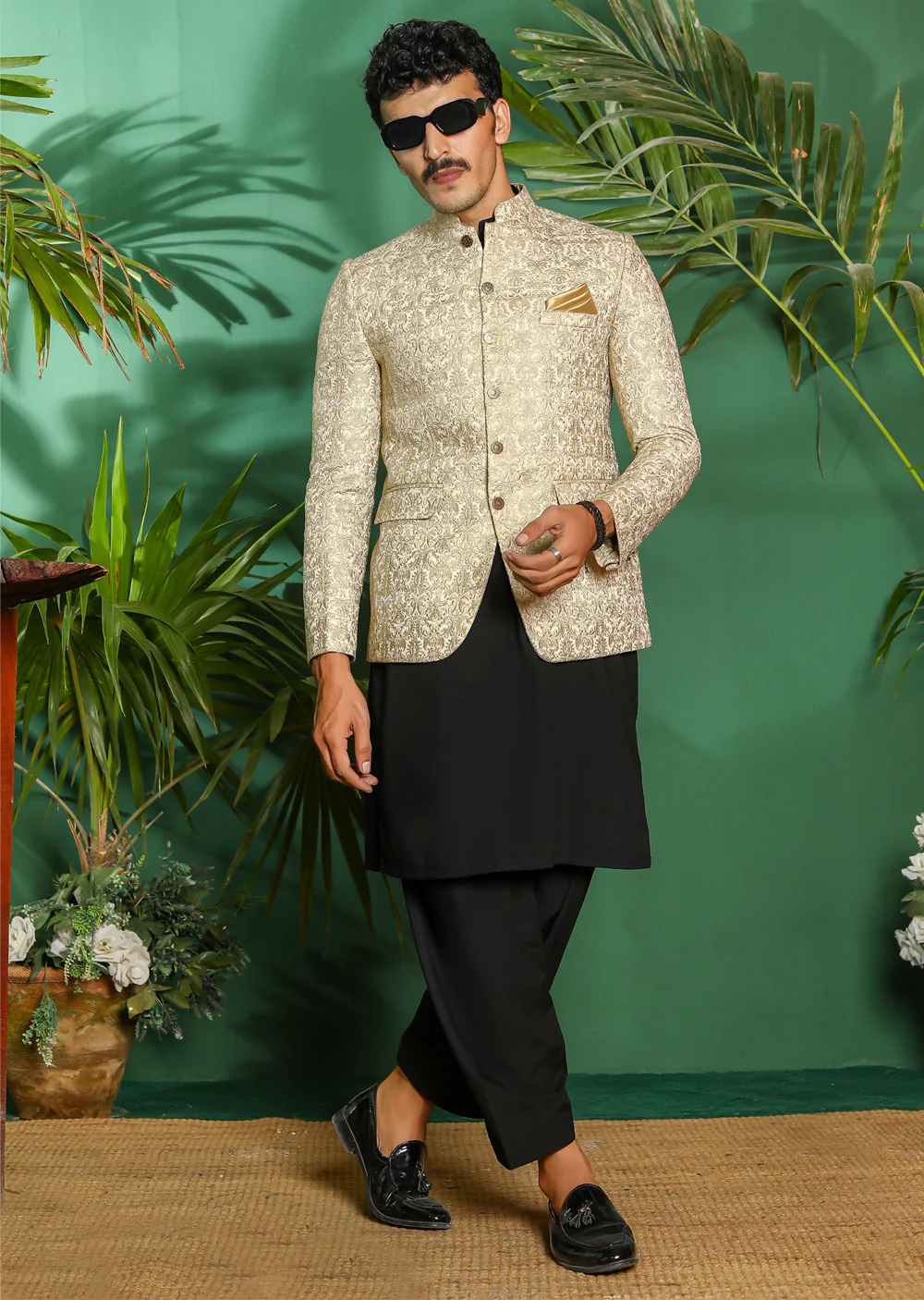 PC-2011 Mens Premium White Prince Coat