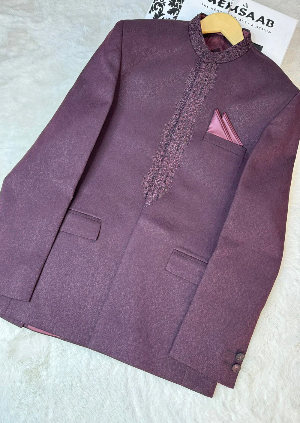 PC-429 Mens Premium Wine Prince Coat