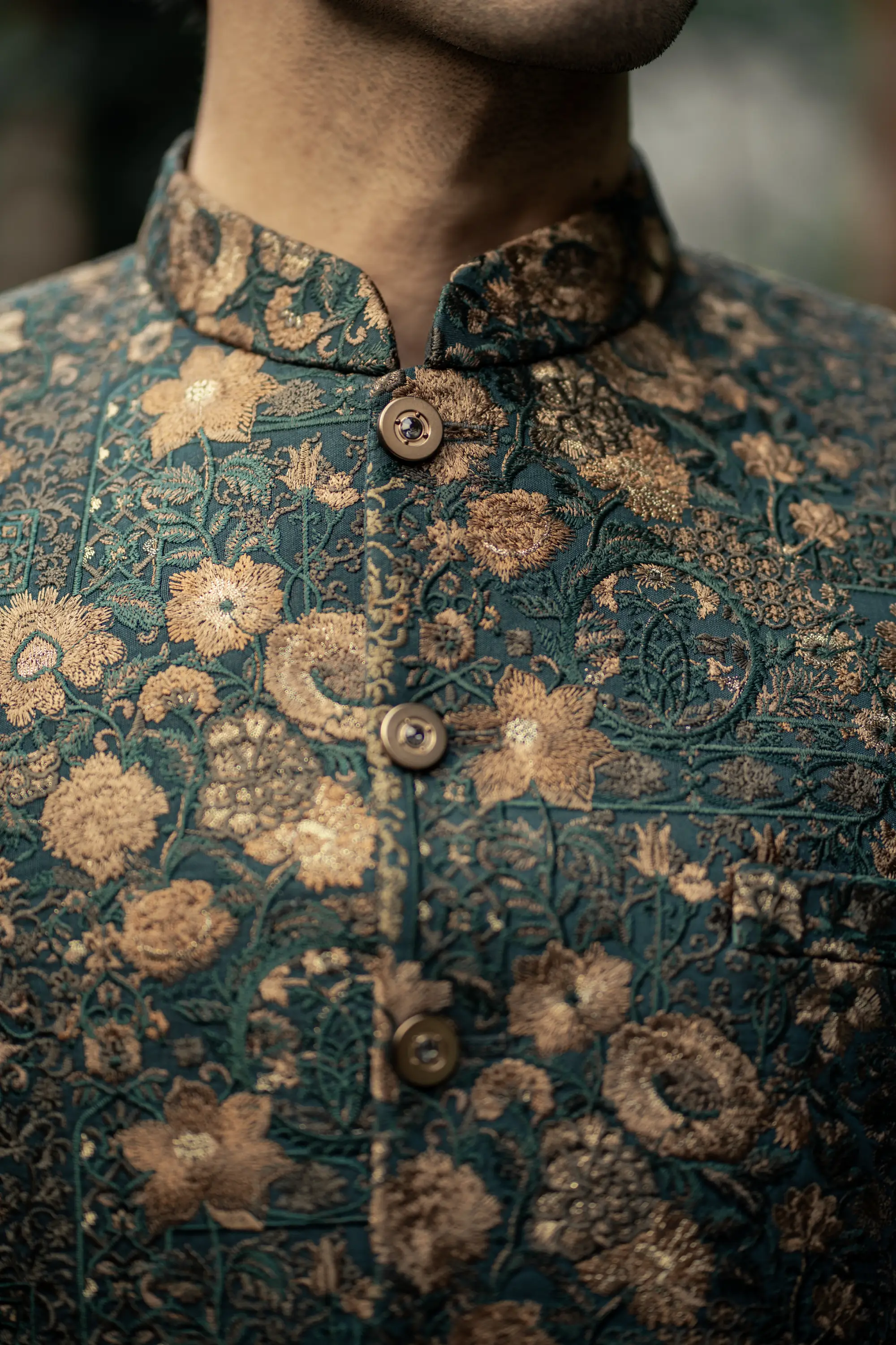 PC-586 - Readymade Mens Embroidered Prince Coat - Image 5