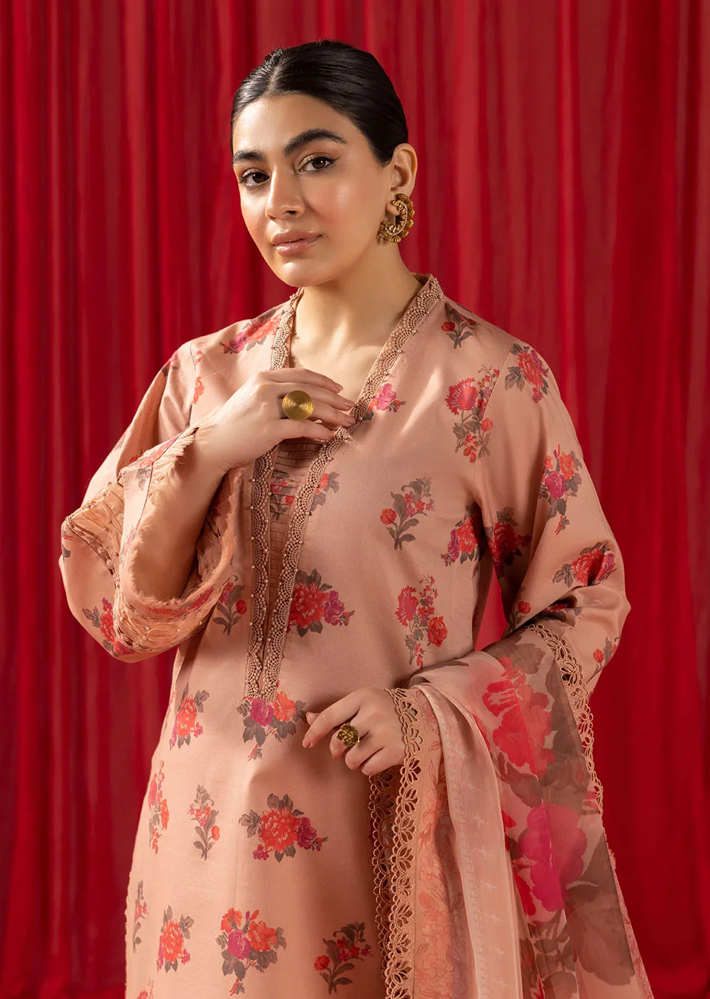 PL-V03 - Coral Peach - Readymade - Sheen Prints by by Alizeh 2024 - Image 3