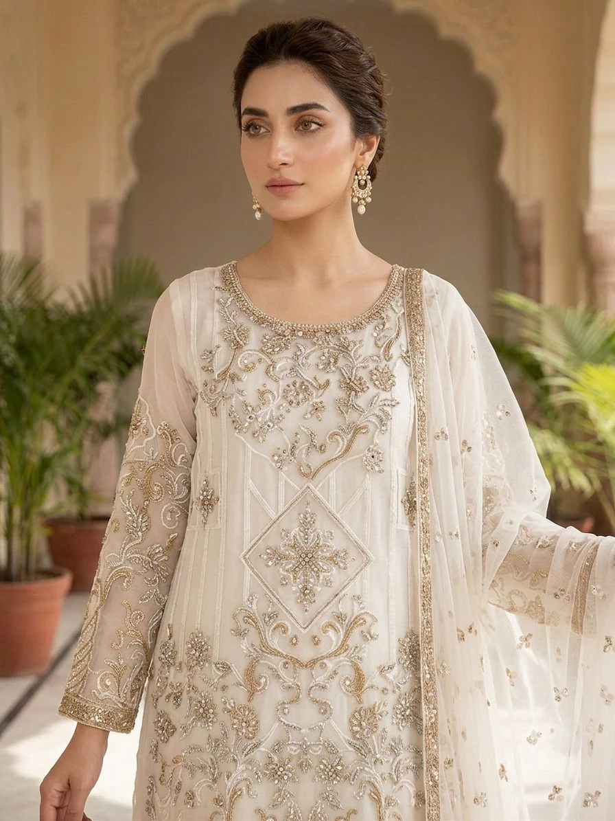 PS-1103 - Readymade Chiffon Outfit 2026 - Image 3