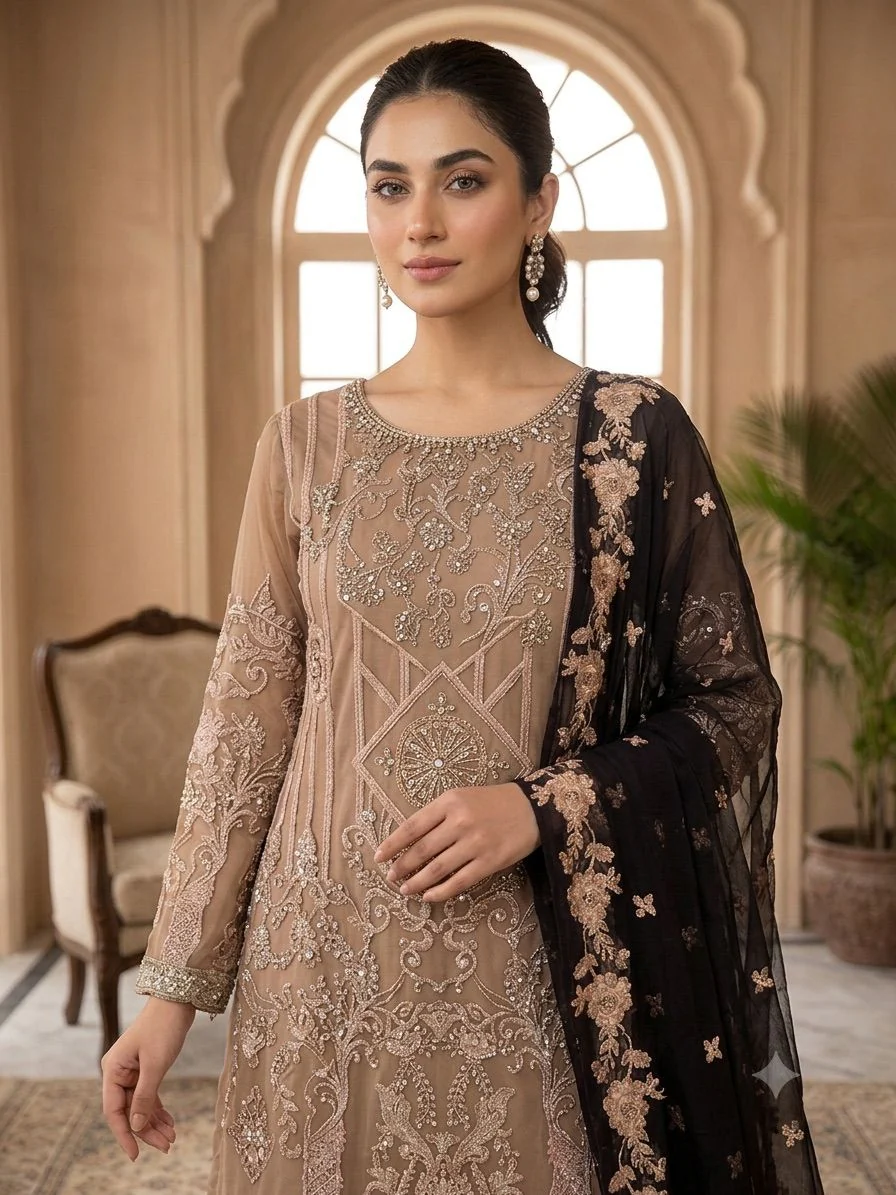 PS-1103 - Readymade Chiffon Outfit 2026 - Image 4