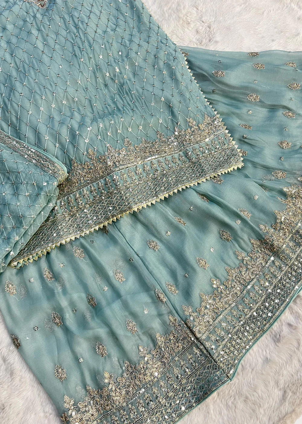 PS-1847 - Ferozi - Readymade Chiffon Suit 2025 - Image 2