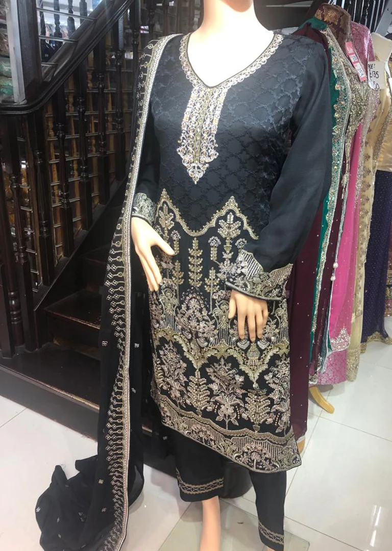 PS1101 Passion - Readymade Black Chiffon Suit - Image 3