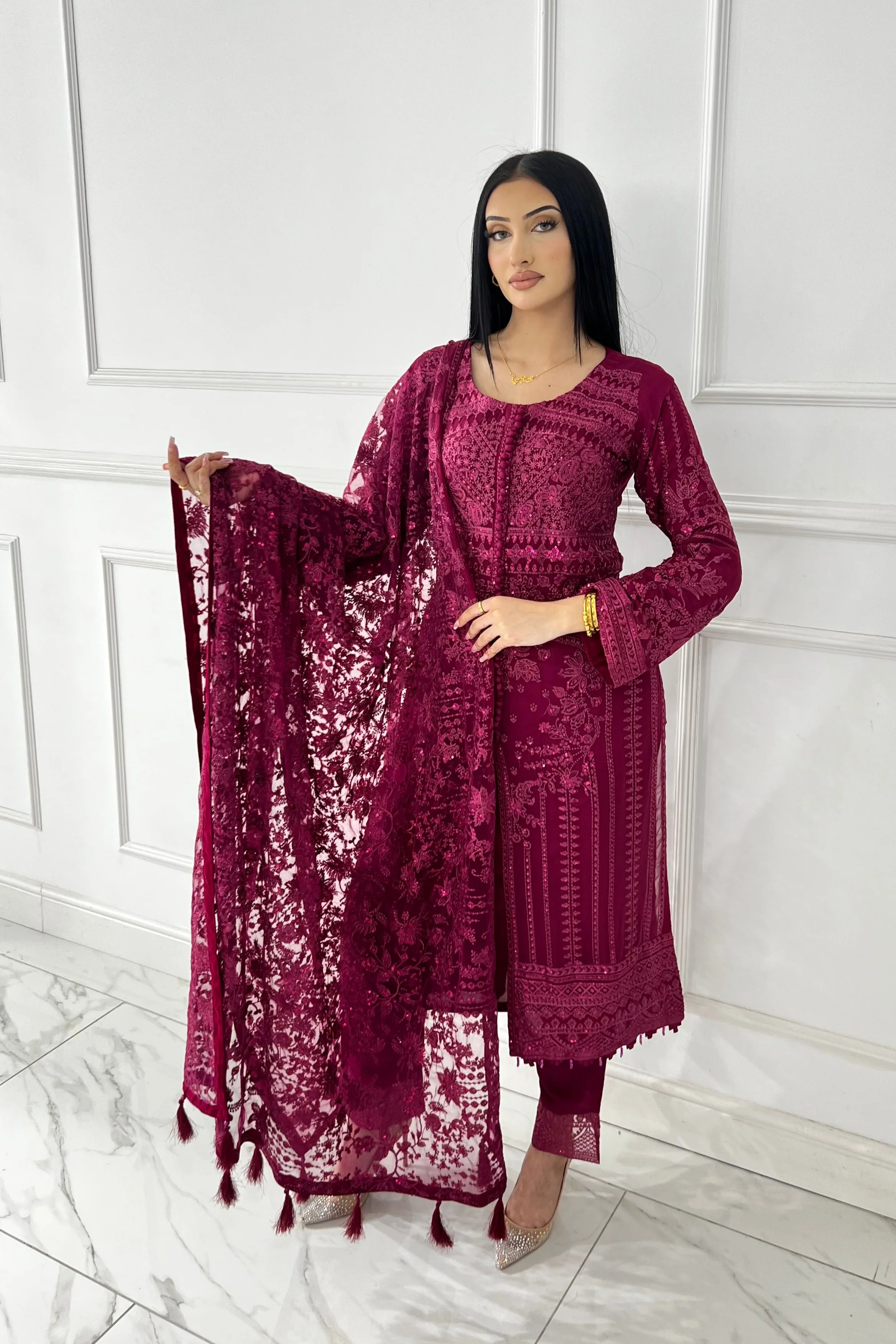 PS1664 Readymade Chiffon Suit - Image 4