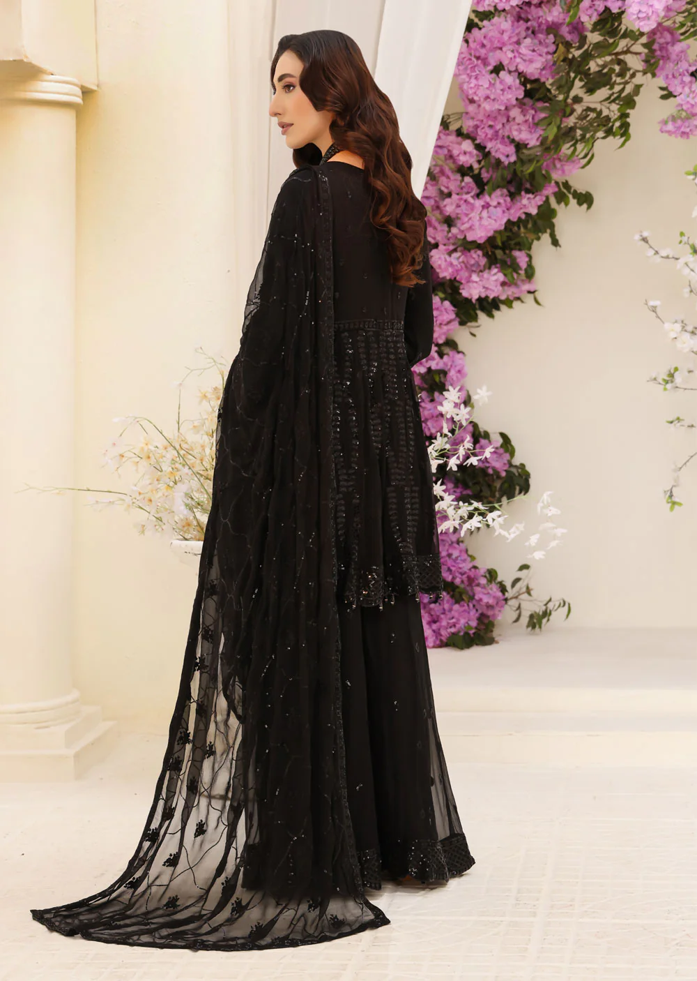 PS1800 Readymade Black Chiffon Suit - Image 2