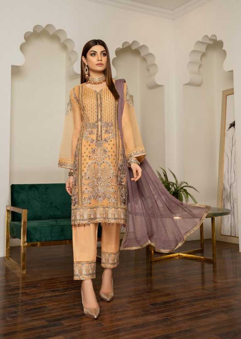 PSB07 - Passion - Readymade Peach Partywear Suit