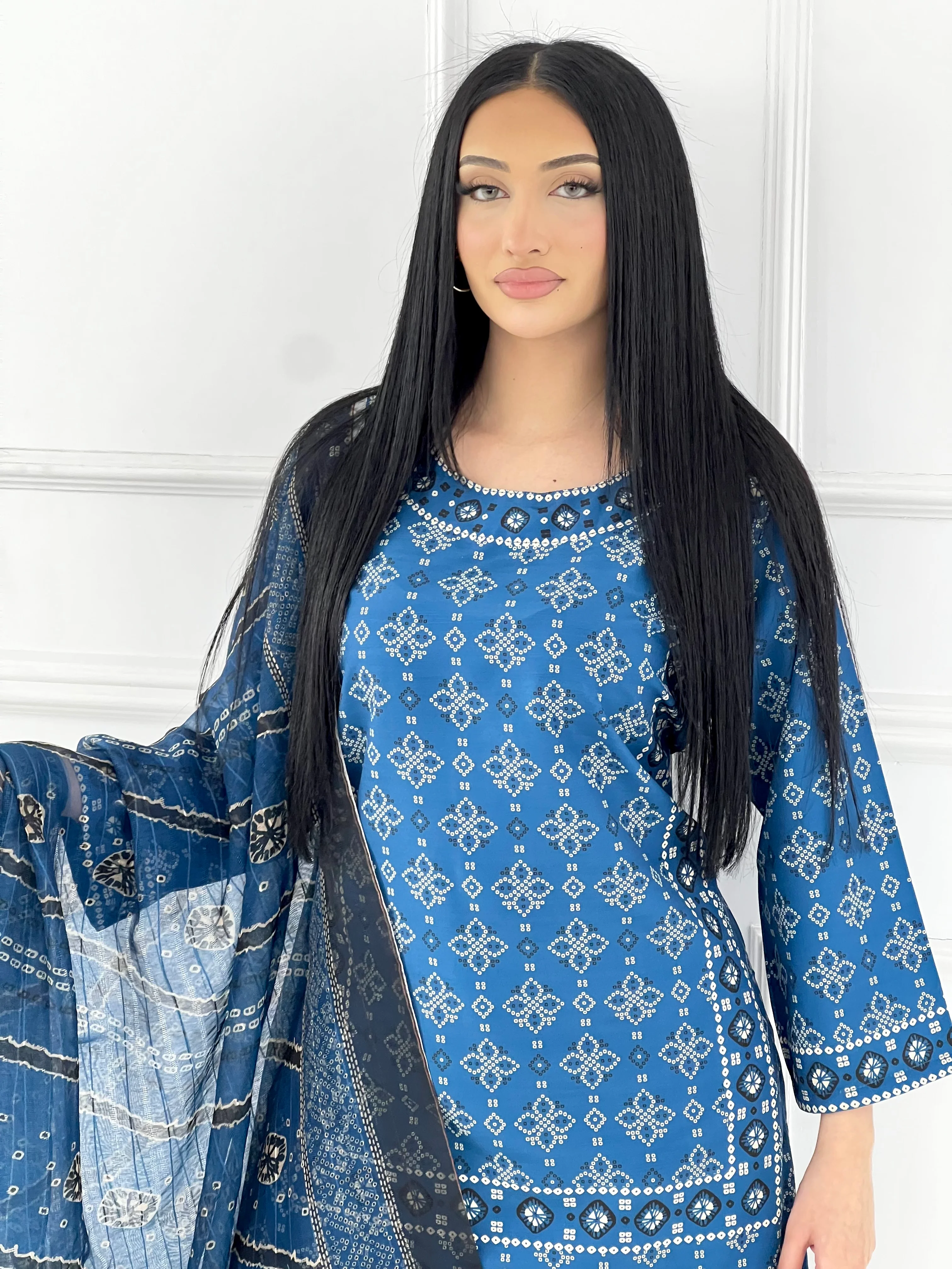 RBY-101 Readymade Khadar silk Ajrak Suit - Image 10
