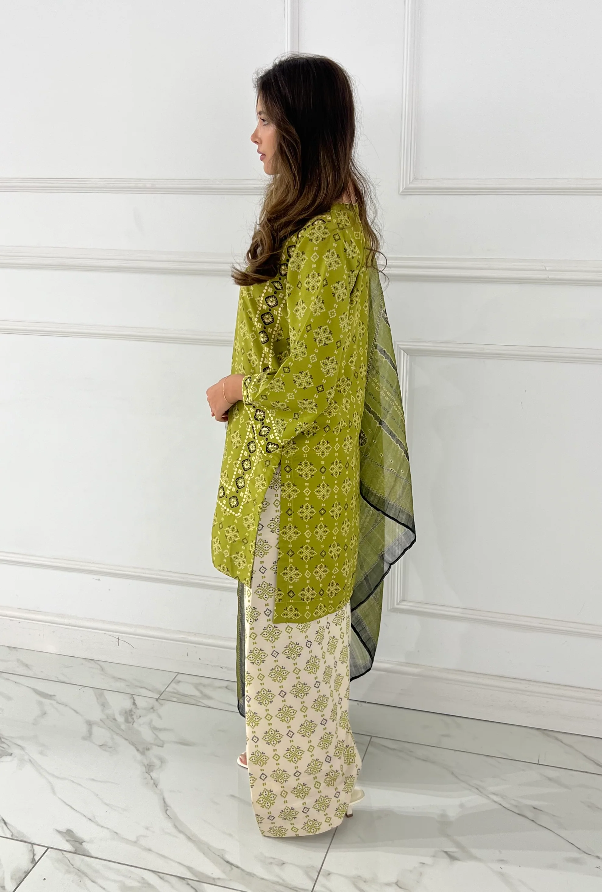 RBY-101 Readymade Khadar silk Ajrak Suit - Image 6