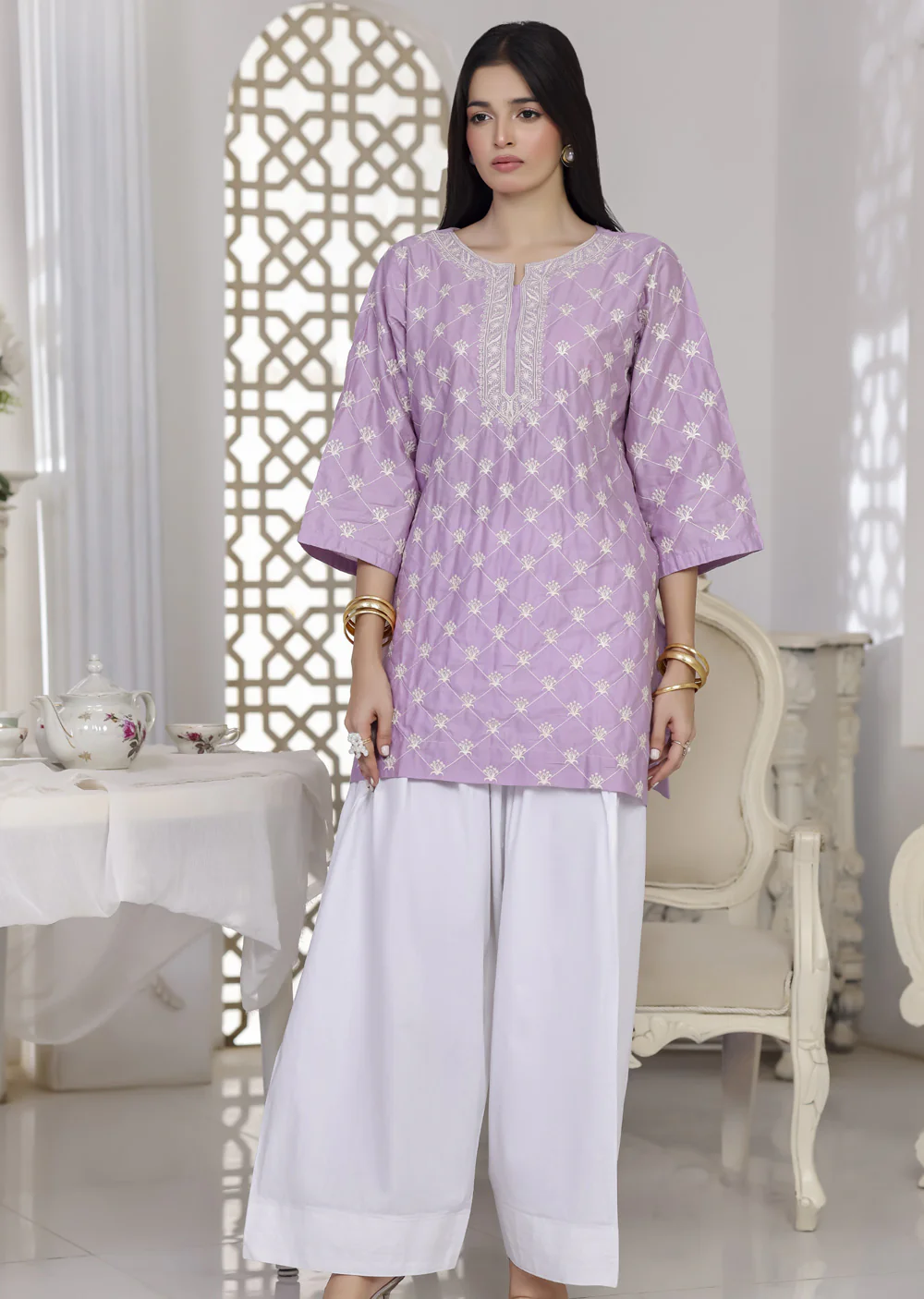 RBY-104 - RABIYA - Cotton 2 Piecce Co-ord Farshi