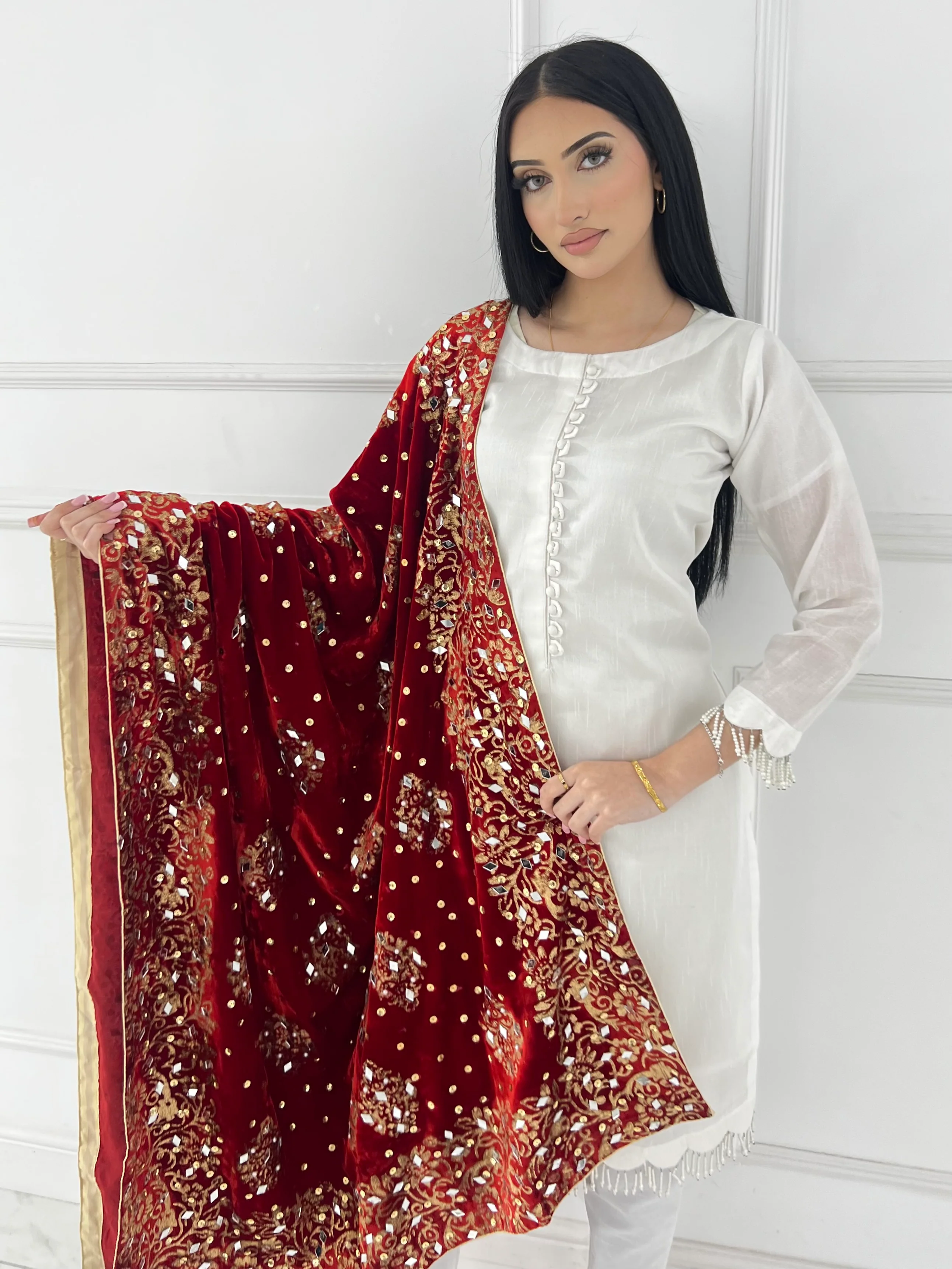 RBY-133- New Luxury Velvet Shawl 2025 - Image 9
