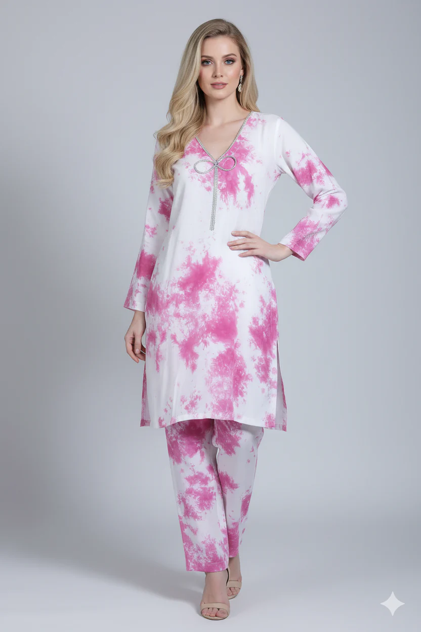 RBY-137- Tye & Dye Crepe 2 Piece Co-ord - Image 9