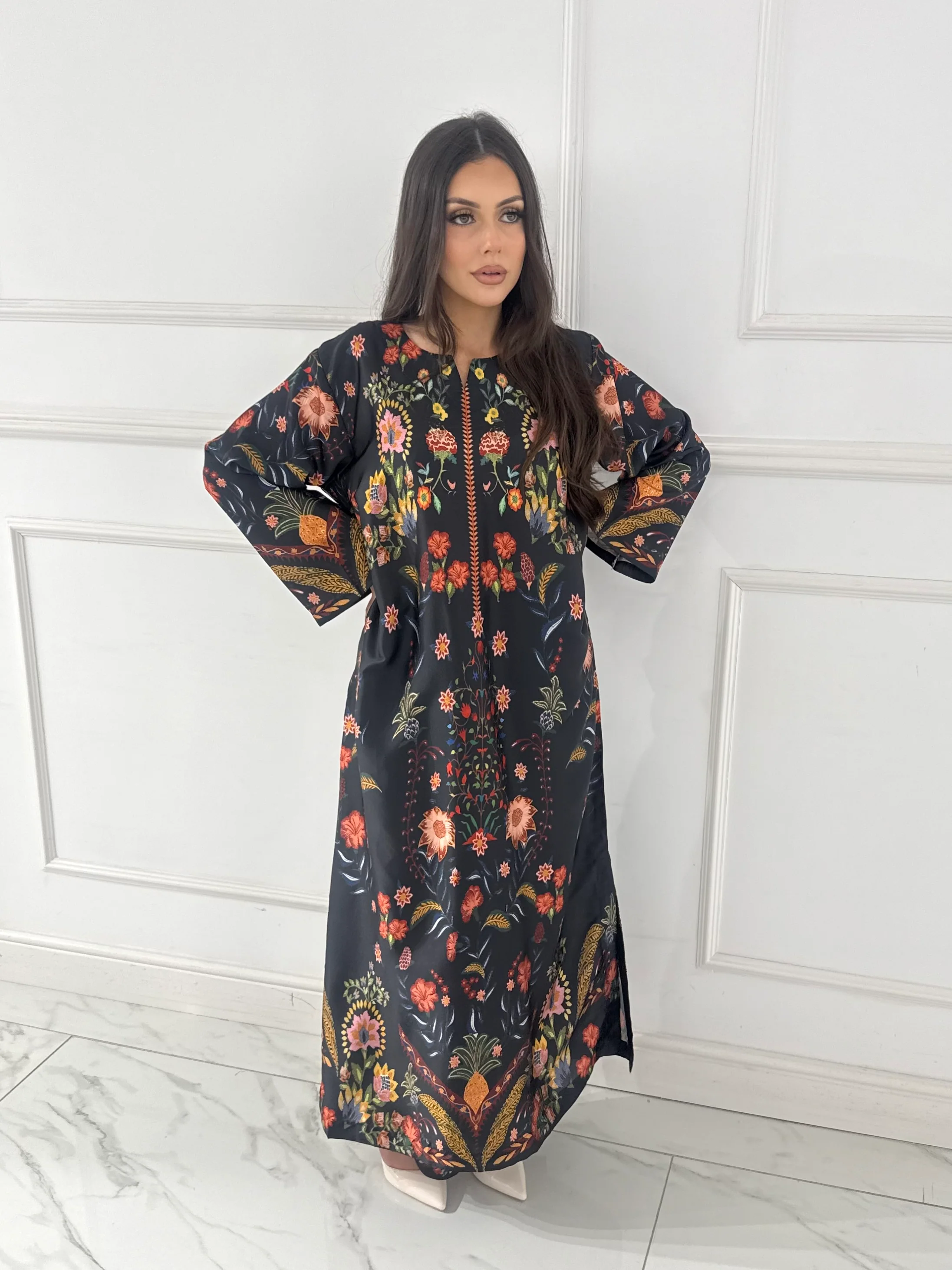 RBY-167-Readymade Silk 2 piece kaftaan - Image 3