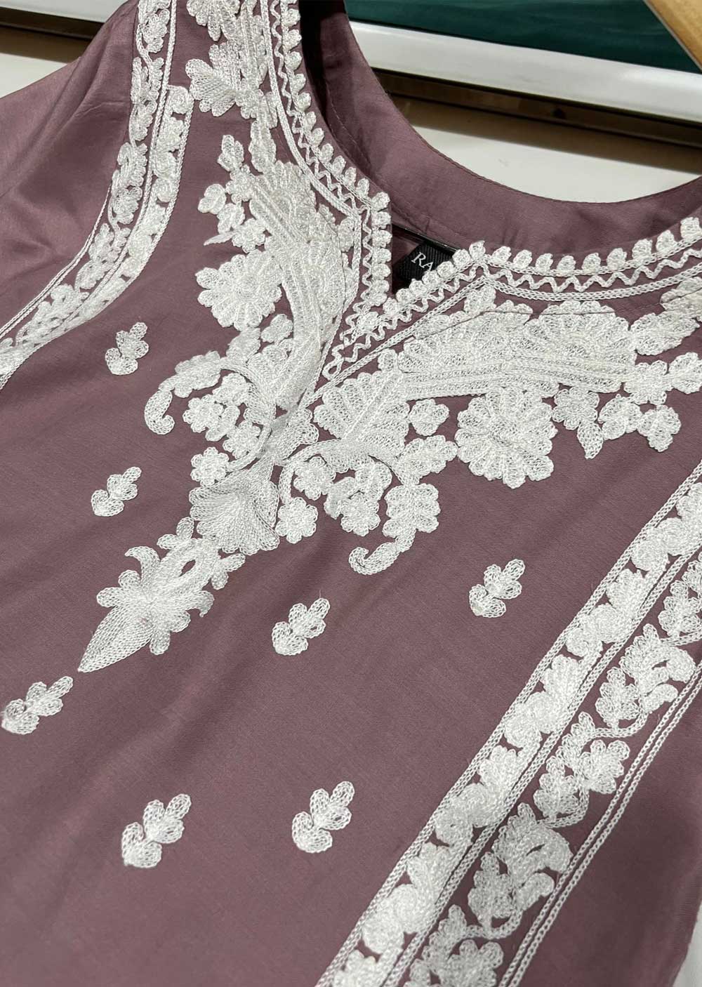 RGZ1103 Pink Linen Readymade Suit - Image 2