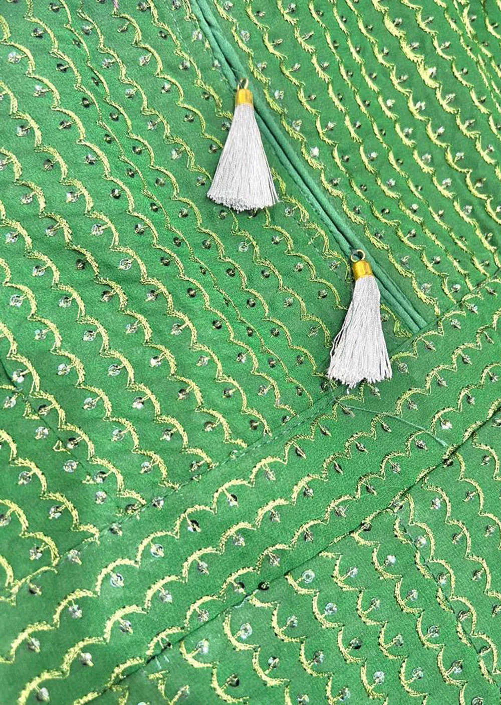 RGZ661 Green Georgette Readymade Suit - Image 2
