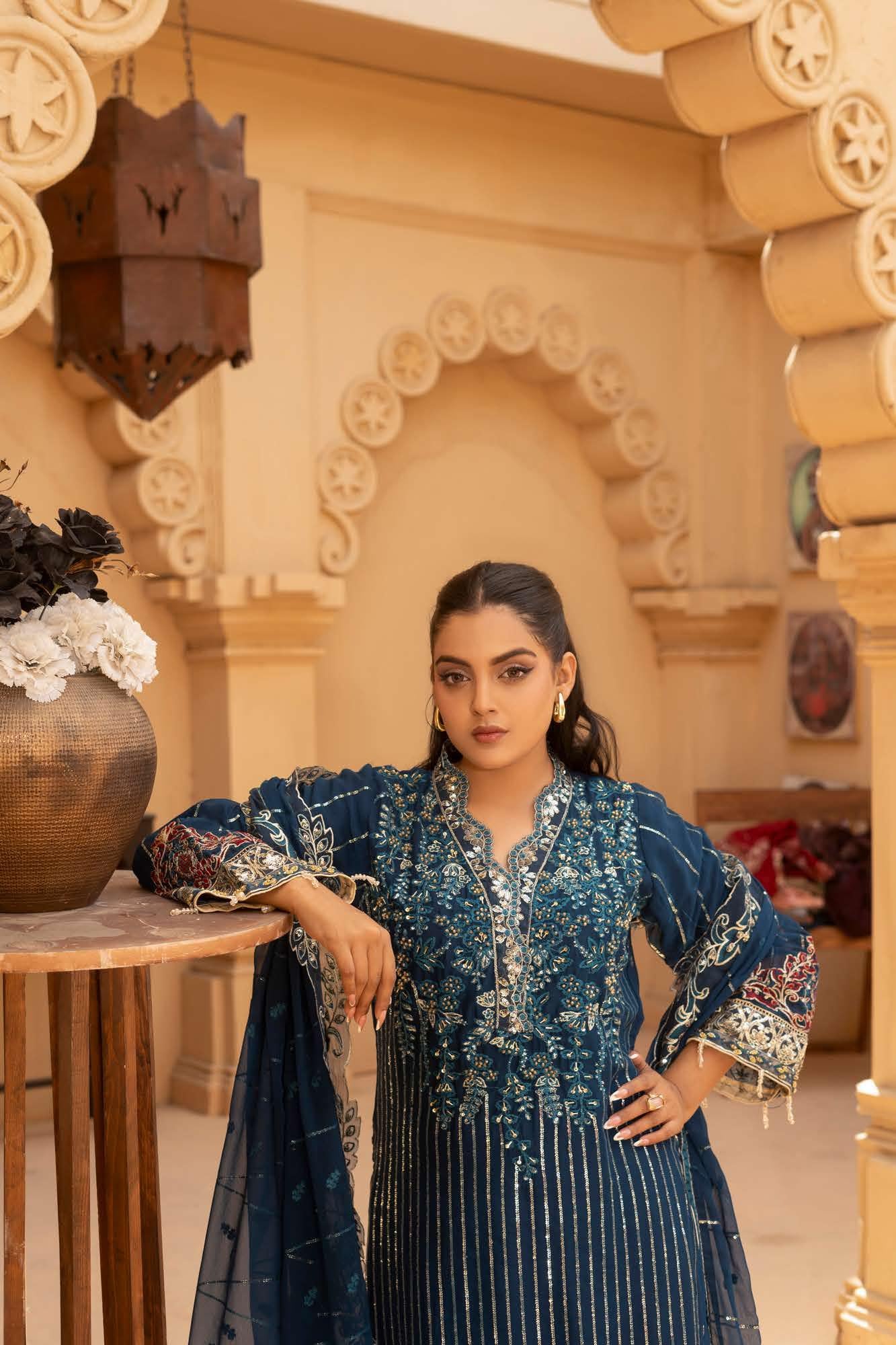 RGZ7107 - Maria Luxe Chiffon Suit - Image 20