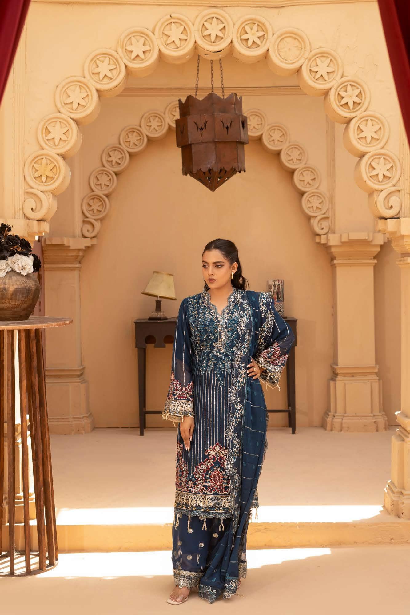RGZ7107 - Maria Luxe Chiffon Suit - Image 4