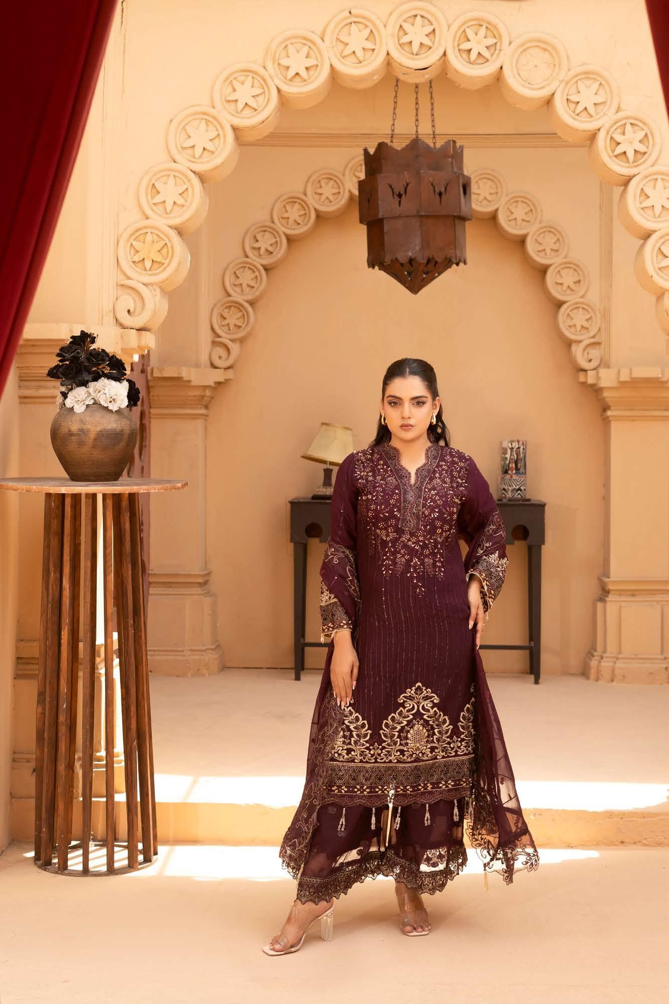 RGZ7107 - Maria Luxe Chiffon Suit - Image 8