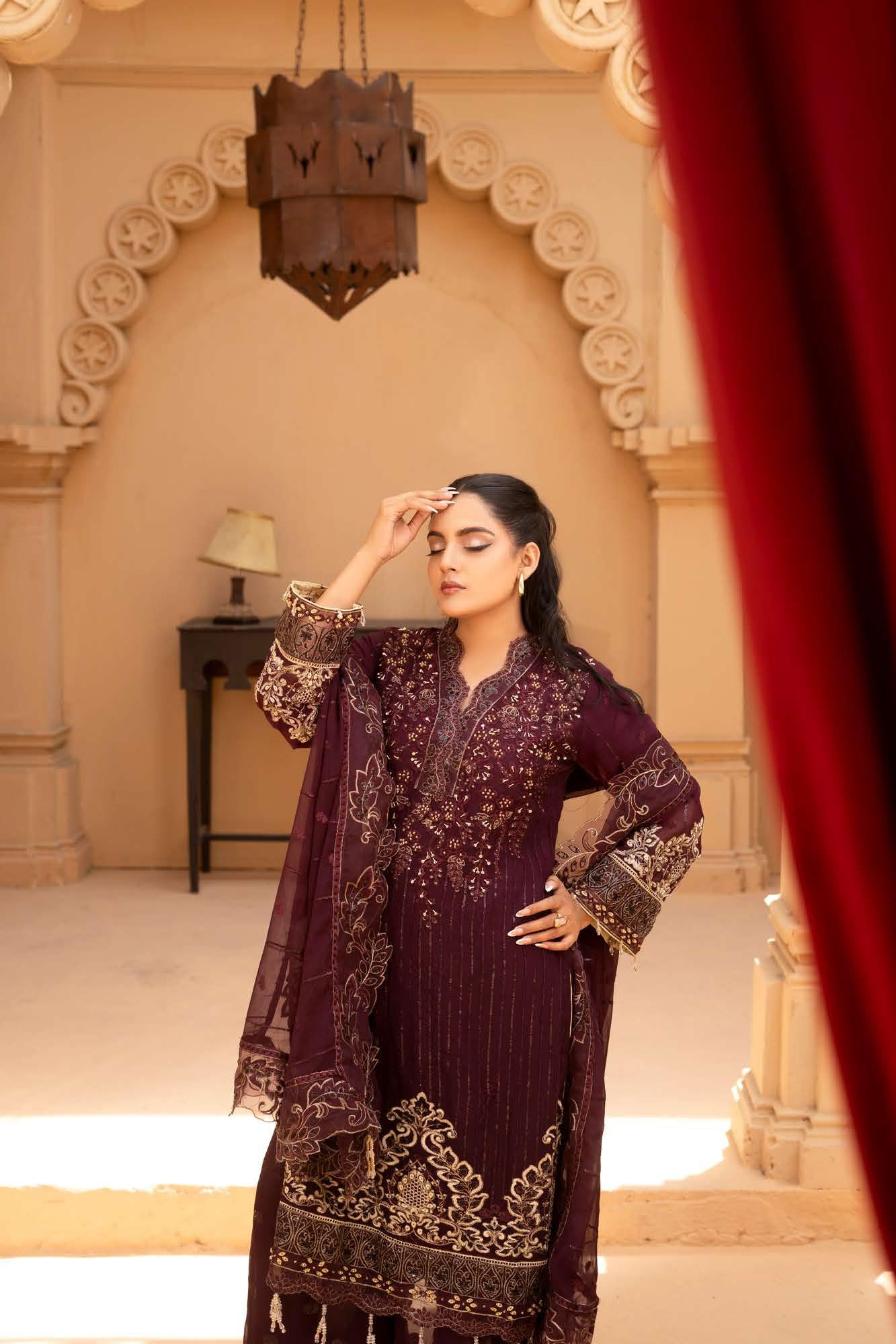 RGZ7107 - Maria Luxe Chiffon Suit - Image 9