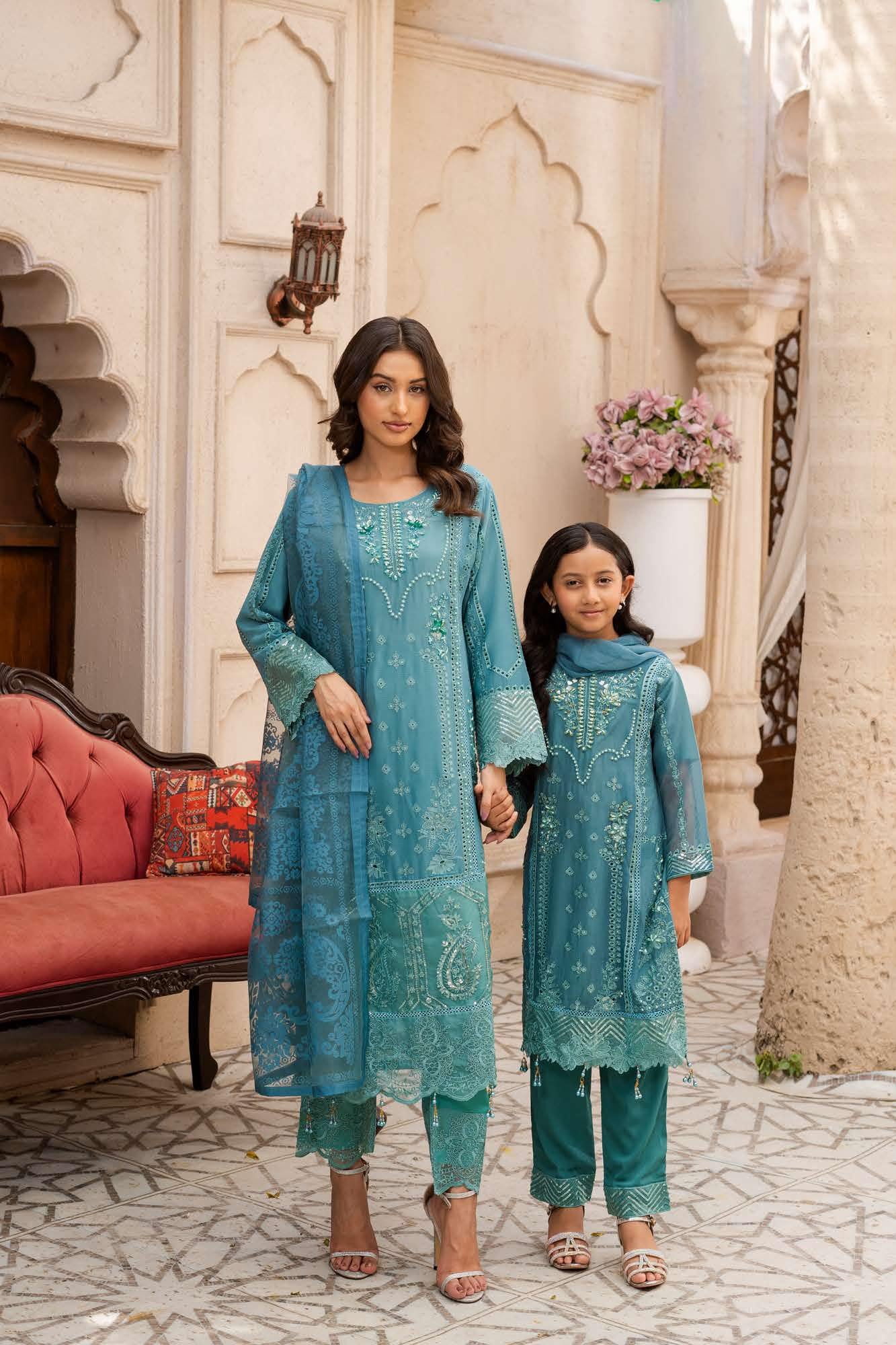 RGZ7108 - Imrozia Mummy n Me Chiffon Suit - Image 2