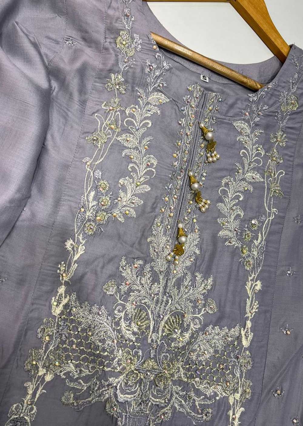 RGZ716 Grey Readymade Linen Suit - Image 2