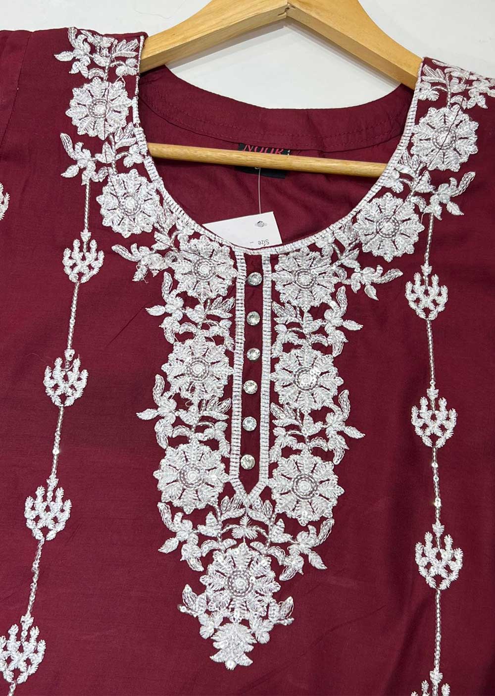RGZ745 Maroon Readymade Linen Suit - Image 2