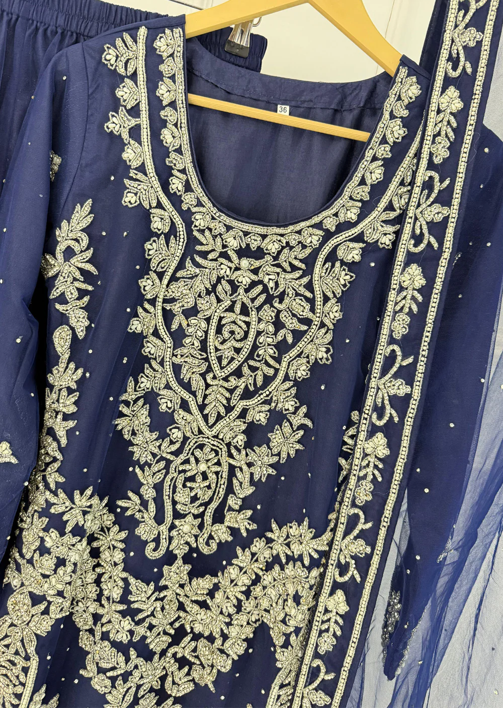 RH2111 Aaina - Navy Fancy Net Outfit - Image 6