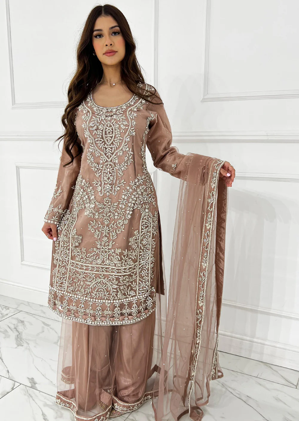 RH2111 Aaina - Pink Fancy Net Outfit