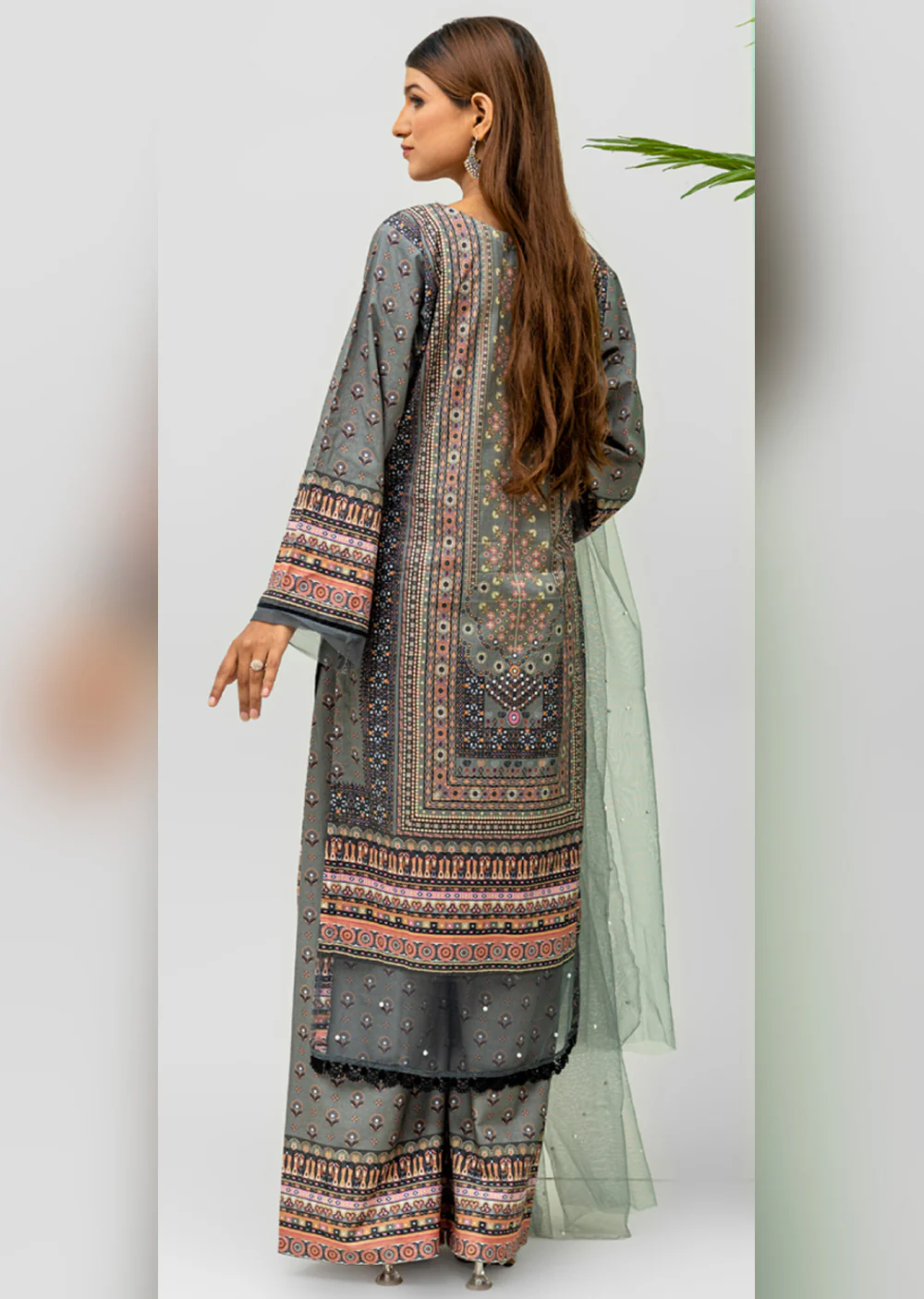 RMJ-01 - Readymade - Rangz Printed Lawn Suit 2025 - Image 2