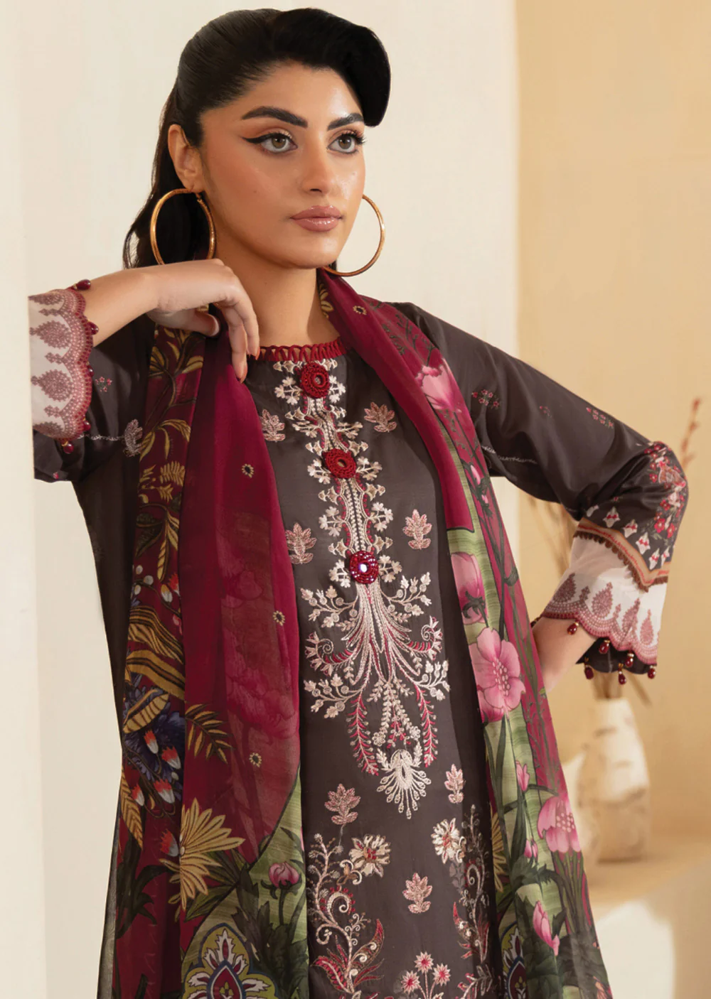 RMSHO-09 - Ramsha Mashaal Luxury Lawn Vol 13 - Image 3