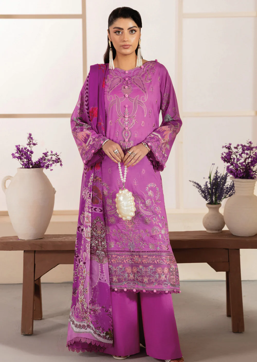 RMSHO-12 - Ramsha Mashaal Luxury Lawn Vol 13