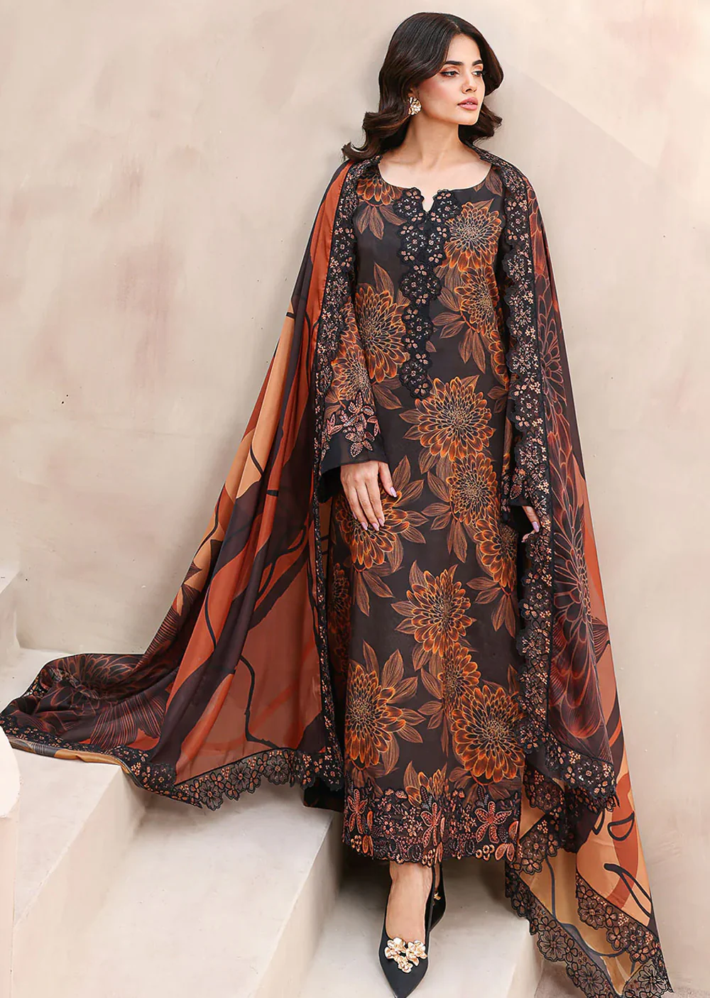 RMSHT-02 - Readymade - Ramsha Naqsh Raw Silk Vol 2 2026 - Image 4
