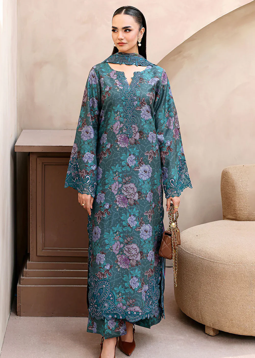 RMSHT-03 - Readymade - Ramsha Naqsh Raw Silk Vol 2 2026