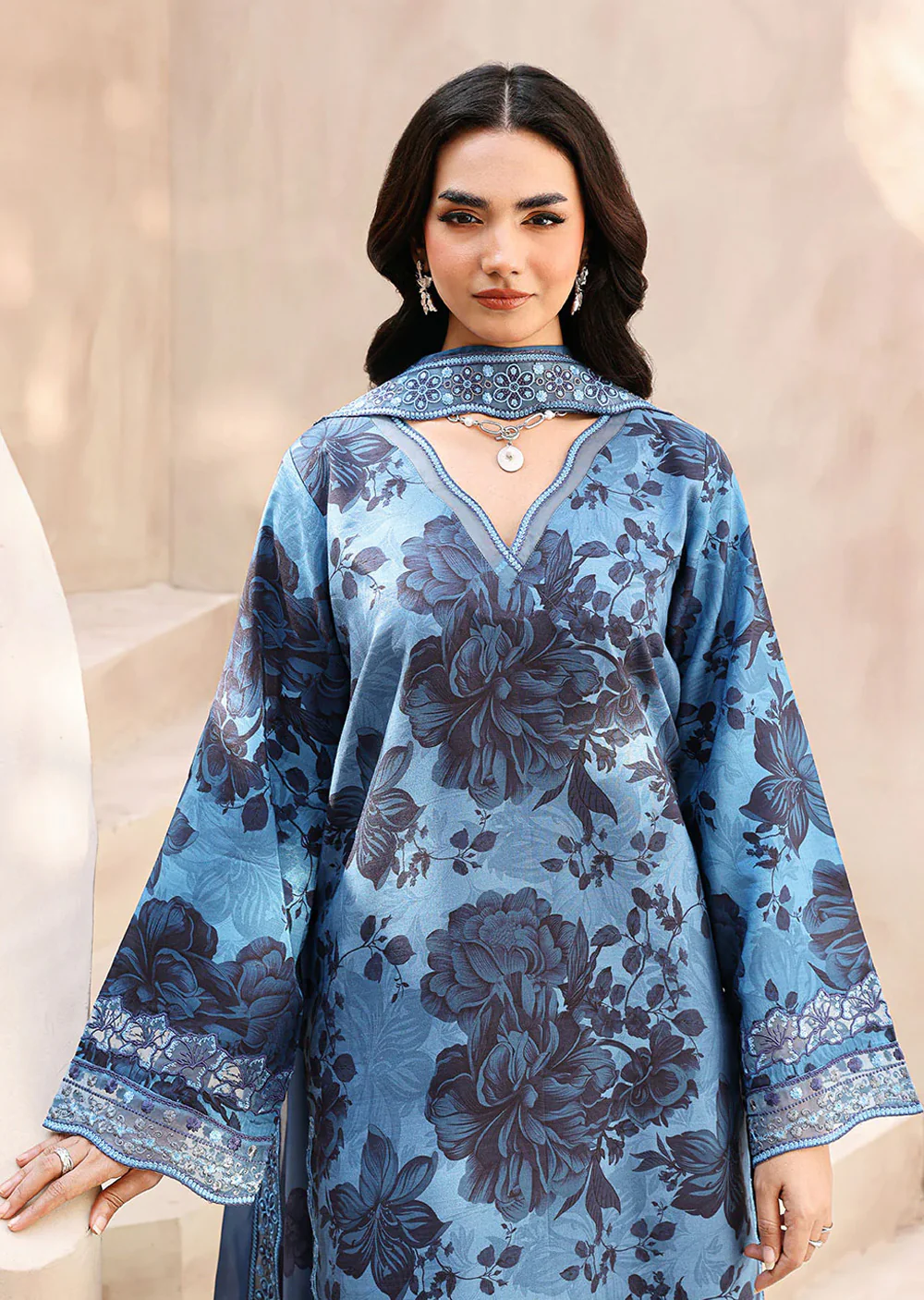RMSHT-05 - Readymade - Ramsha Naqsh Raw Silk Vol 2 2026 - Image 3