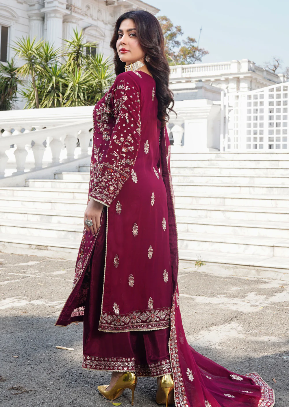 RMW-1559 - Readymade Partywear Chiffon Suit - Image 19