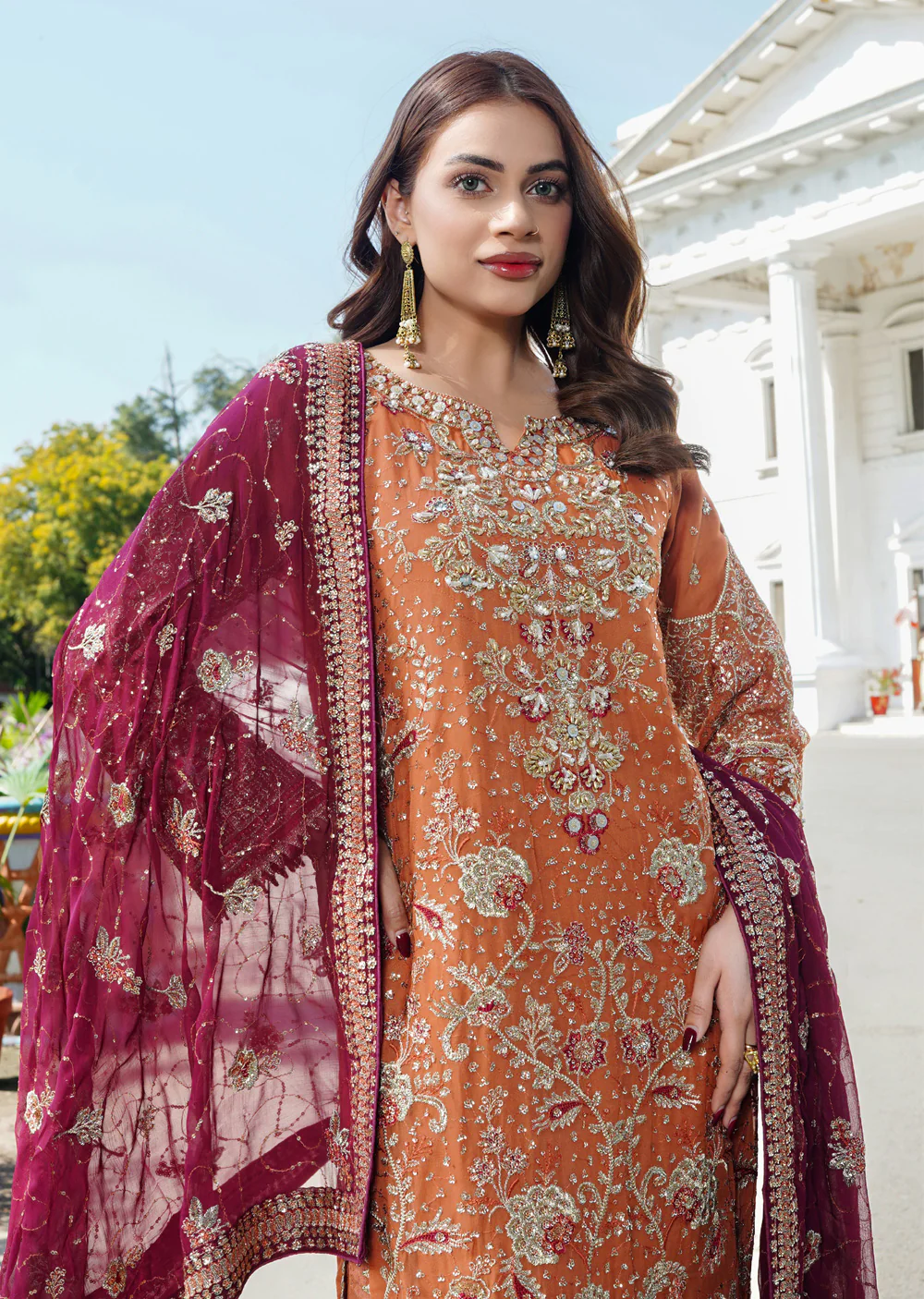 RMW-1561 - Readymade Partywear Chiffon Suit - Image 10