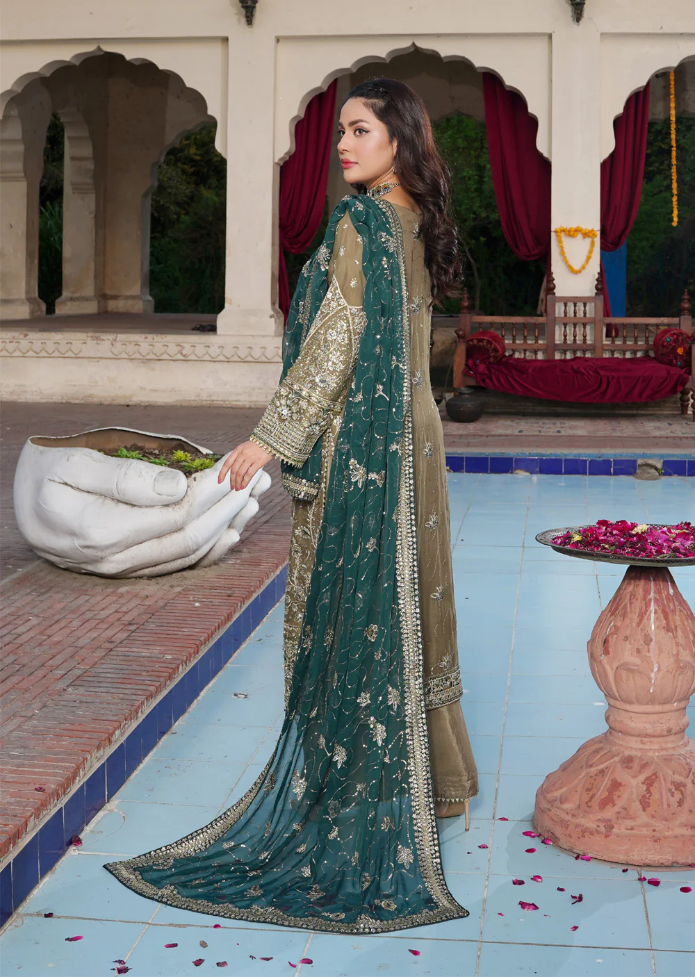 RMW-1561 - Readymade Partywear Chiffon Suit - Image 26