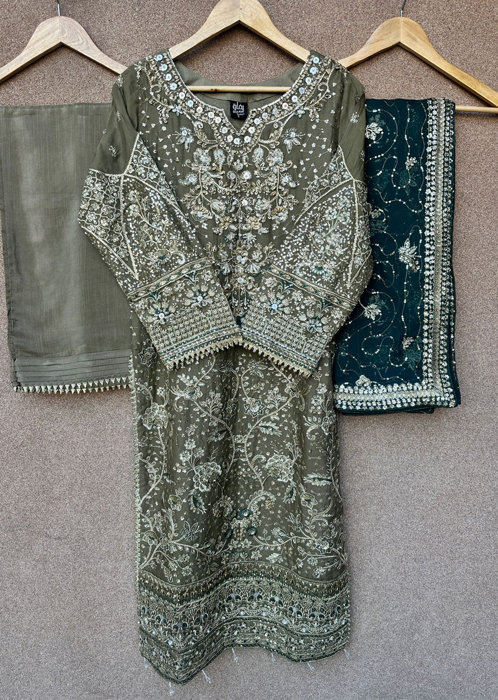 RMW-1561 - Readymade Partywear Chiffon Suit - Image 6