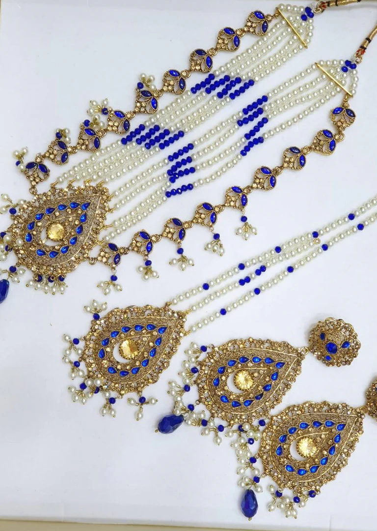 Ruhi -Royal Blue- Necklace Set - Image 2