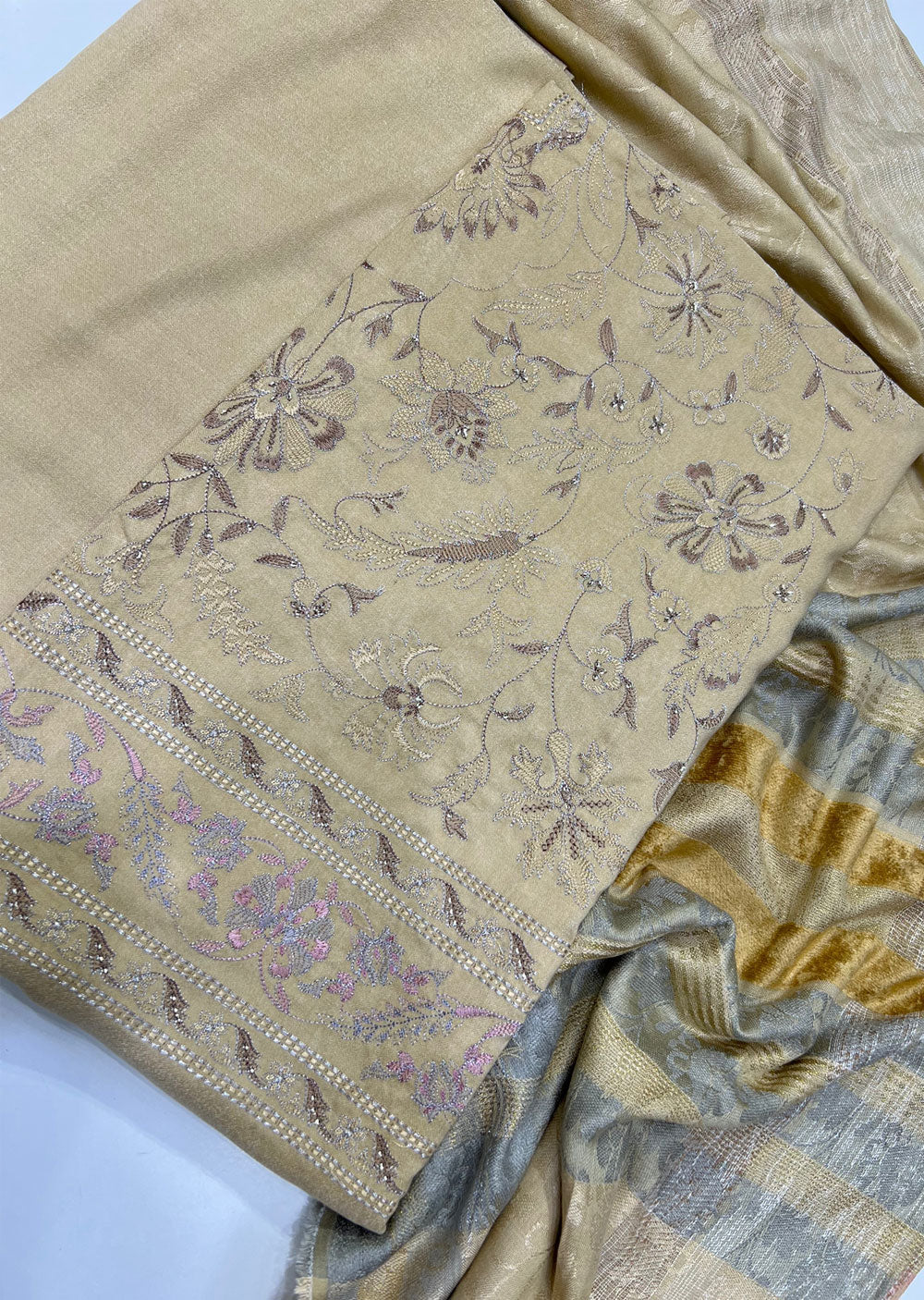 RZ302 Gold Unstitched Winter Suit