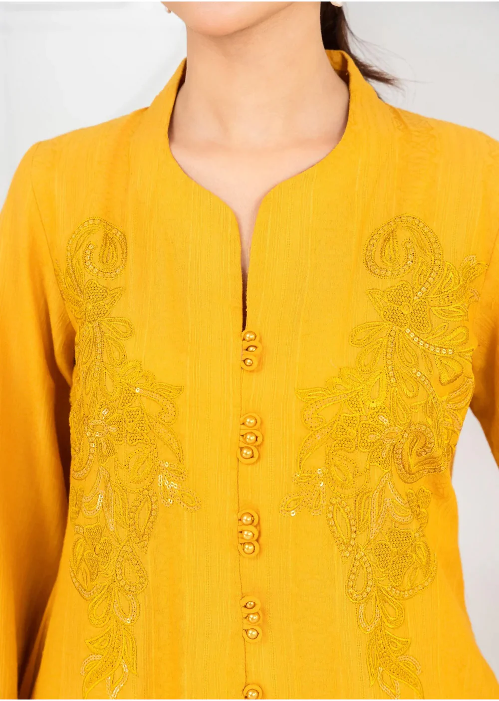 SBMT-14 - Zayna Mustard - Readymade - 2 Piece Sahiba by Mirza Suit 2025 - Image 4