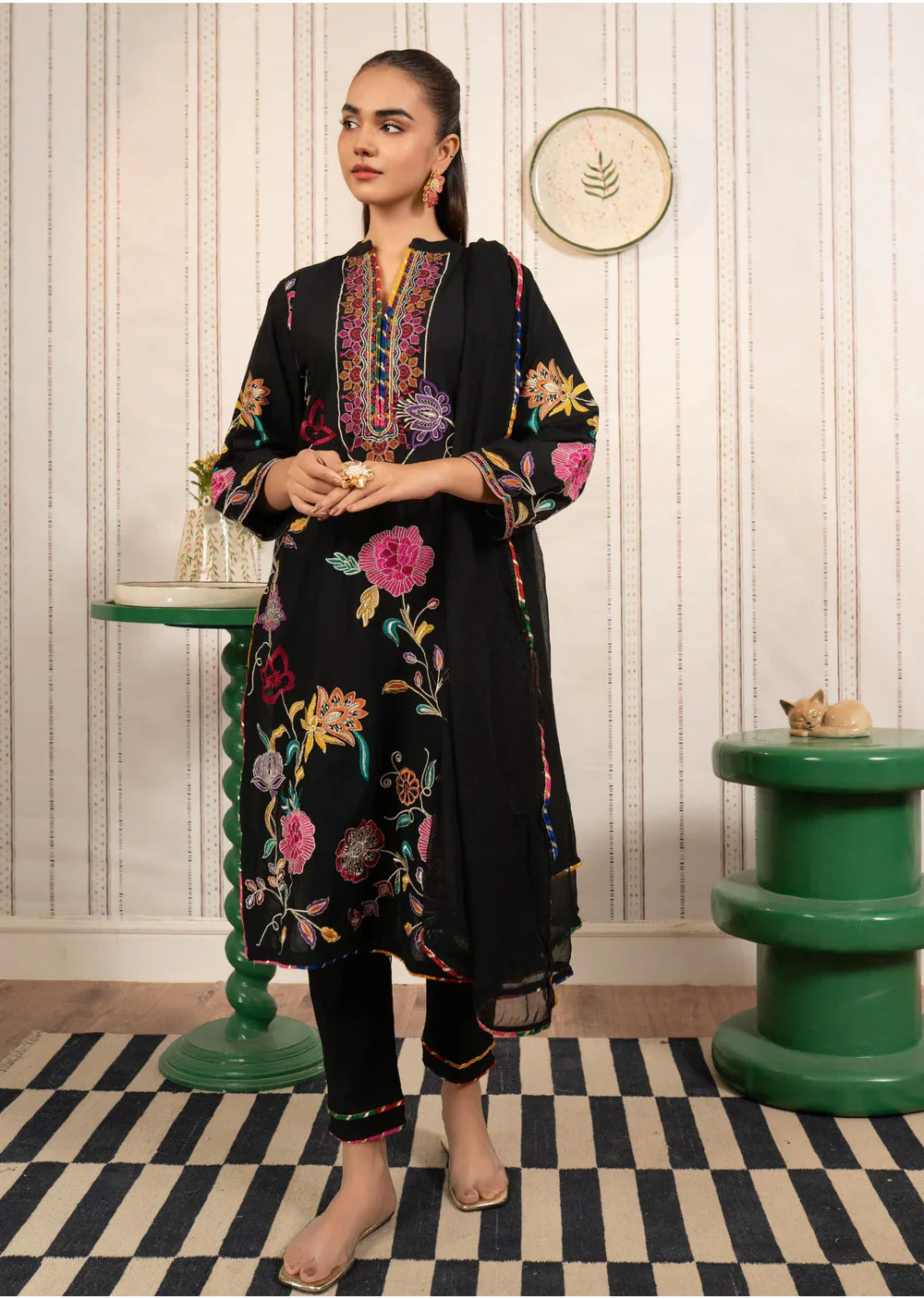 SBMT-15 - Albite Black - Readymade - 2 Piece Sahiba by Mirza Suit 2025