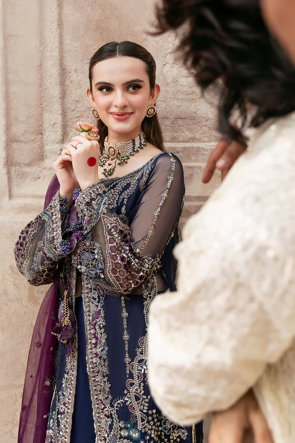SF-09-NEEL Readymade - Mehfil by Shagna Ramsha Luxury Chiffon Collection 2025 - Image 4