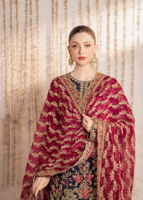 SFO8105-Mushk - Meeral Luxe - Readymade Organza Suit - Image 5